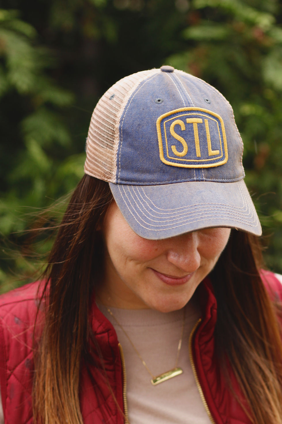 Thumbnail: Blue STL Stich Patch Trucker Hat