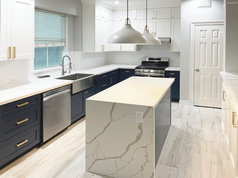 White + Blue Kitchen