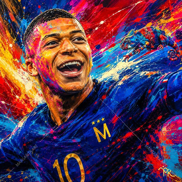 Kylian Mbappé – Pop-Art Portrait