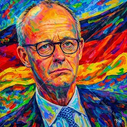 Friedrich Merz Pop Art Portrait