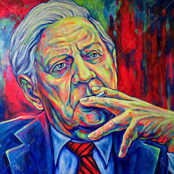 Helmut Schmidt Gemälde Pop Art Porträt