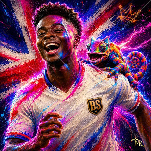 Bukayo Saka – Pop Art Portrait