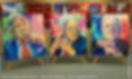 Drei Pop Art Portraits des Altkanzlers Helmut Schmidt in der Gallery MARGARITA