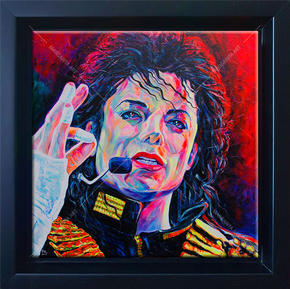 Pop Art Portrait der Musiklegende Michael Jackson (King of Pop) als Kunstdruck