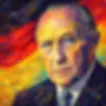 Konrad Adenauer Porträt Pop Art Deutschland