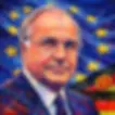Helmut Kohl Porträt Pop Art EU Flagge