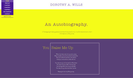 Website for Dorothy Wills, designed by Schroeder Digital Development