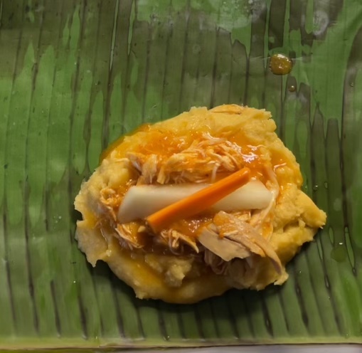 Assembling the tamal