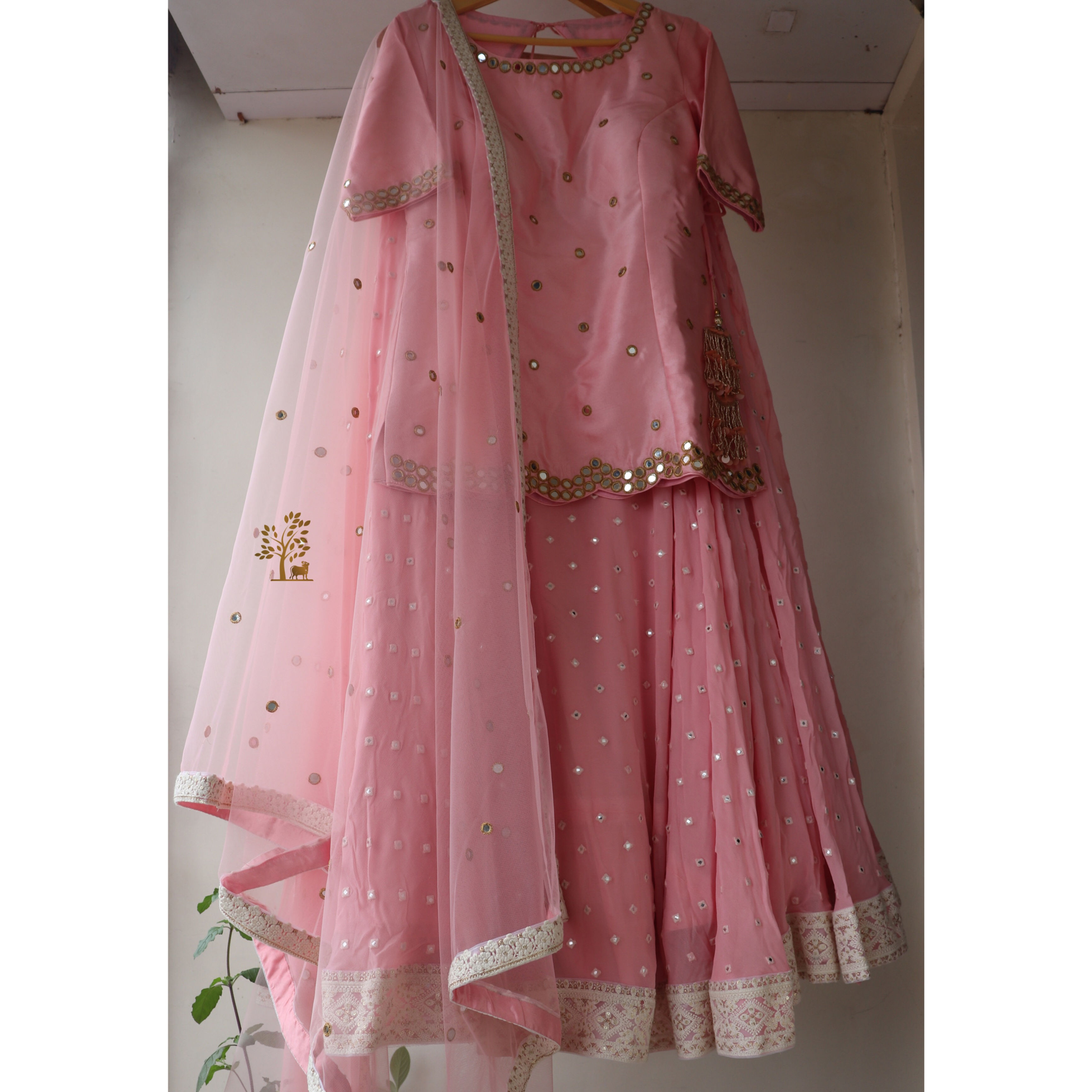 Pink georgette Lehenga