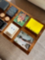 Content creation photo of coffee table books being displayed
