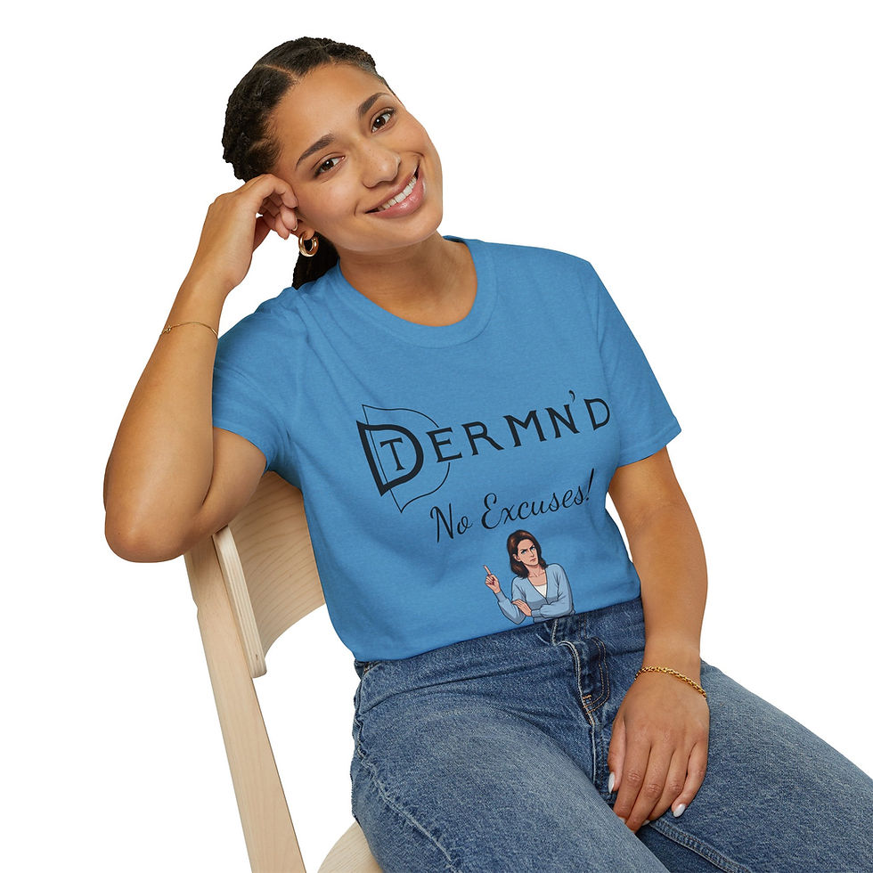 Thumbnail: Motivational Unisex T-Shirt - Ms Lady No Excuses Design