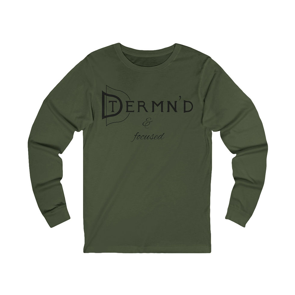 Thumbnail: Unisex Long Sleeve Tee - DTERMN'D Sharp Design