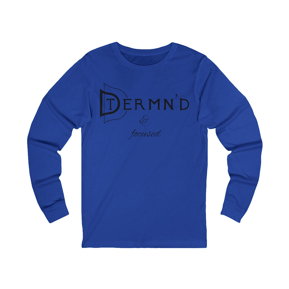 Thumbnail: Unisex Long Sleeve Tee - DTERMN'D Sharp Design