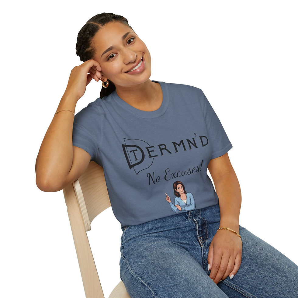 Thumbnail: Motivational Unisex T-Shirt - Ms Lady No Excuses Design