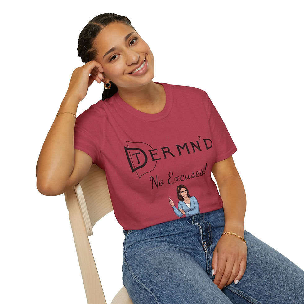Thumbnail: Motivational Unisex T-Shirt - Ms Lady No Excuses Design