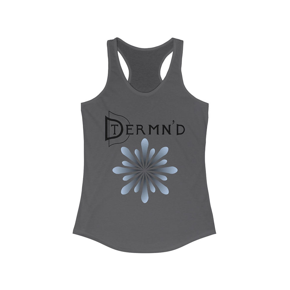 Thumbnail: Women's Racerback Tank - 'DTERMN'D' Motivational Fitness Top