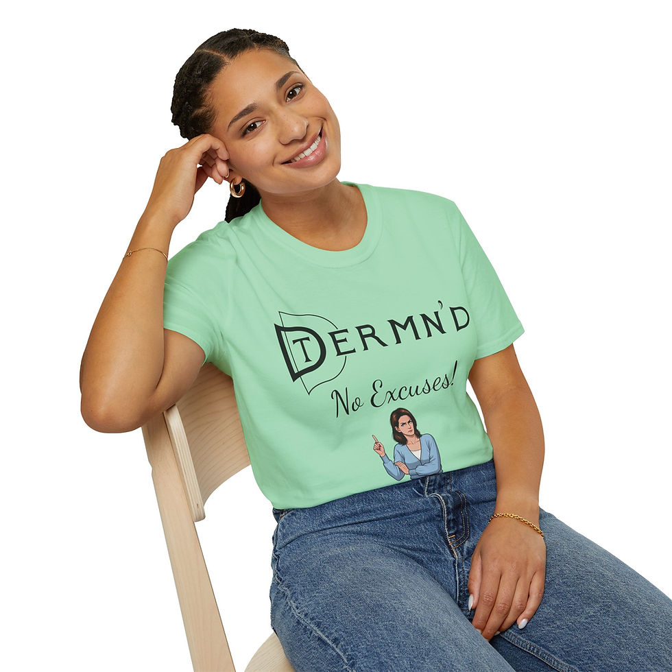 Thumbnail: Motivational Unisex T-Shirt - Ms Lady No Excuses Design