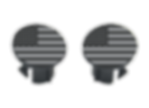 Black & Grey American Flag 2024 to Present Street Glide fairing mirror hole plug