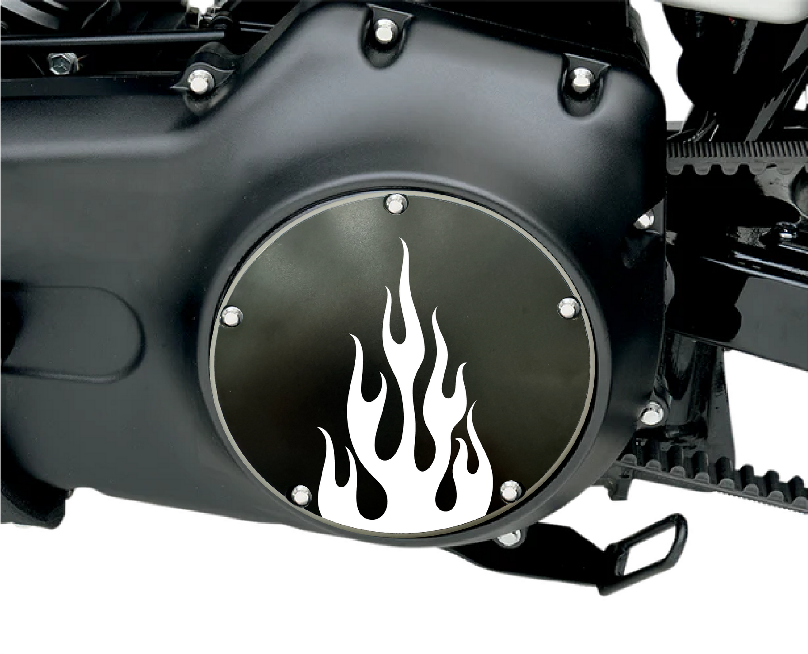 Flames Harley Davidson Derby Cover.