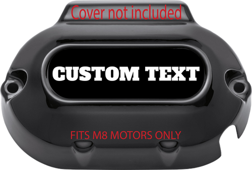 Custom Text Metal M8 Transmission Cover Insert. | classic-layout