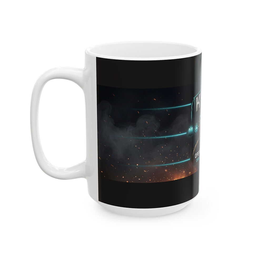 Thumbnail: Operation K.A.T.A. Wolf Logo Ceramic Mug — Gaming Emblem Coffee Cup (11oz, 15oz)