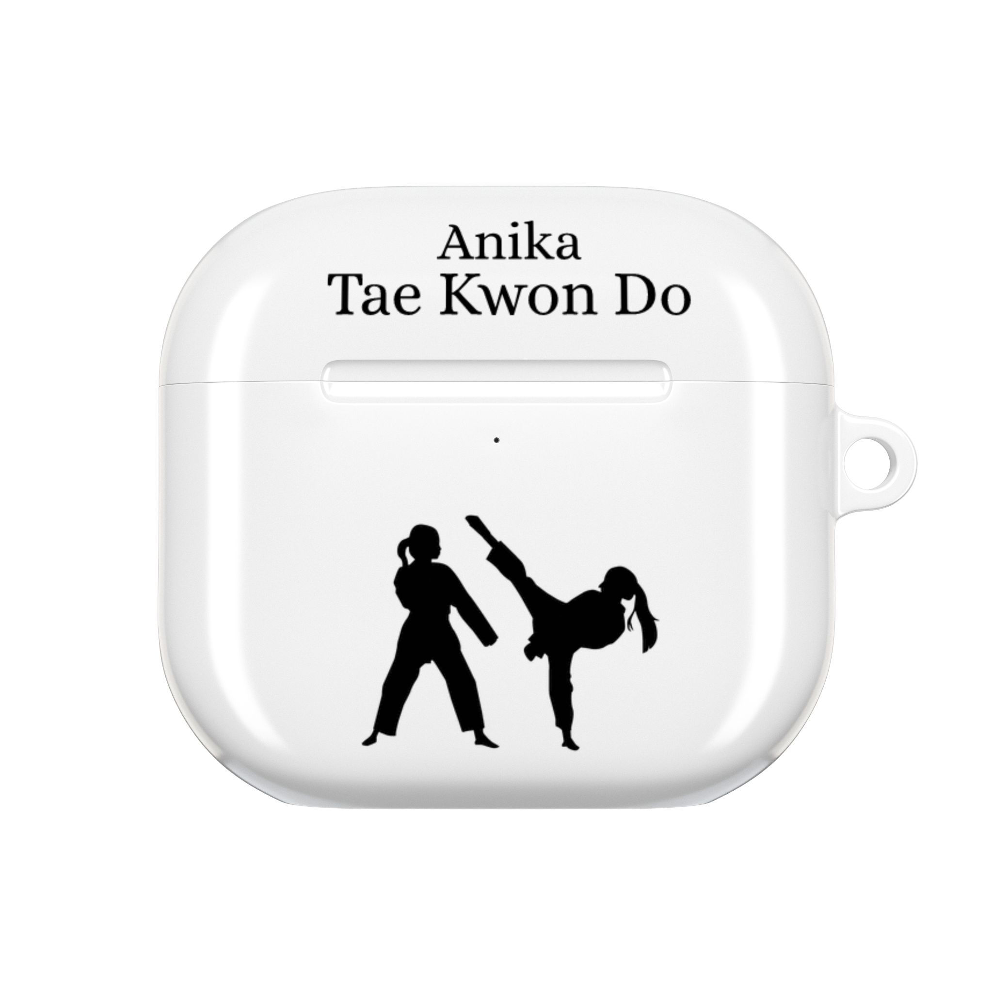 Anika Tae Kwon Do AirPods case with martial artists
