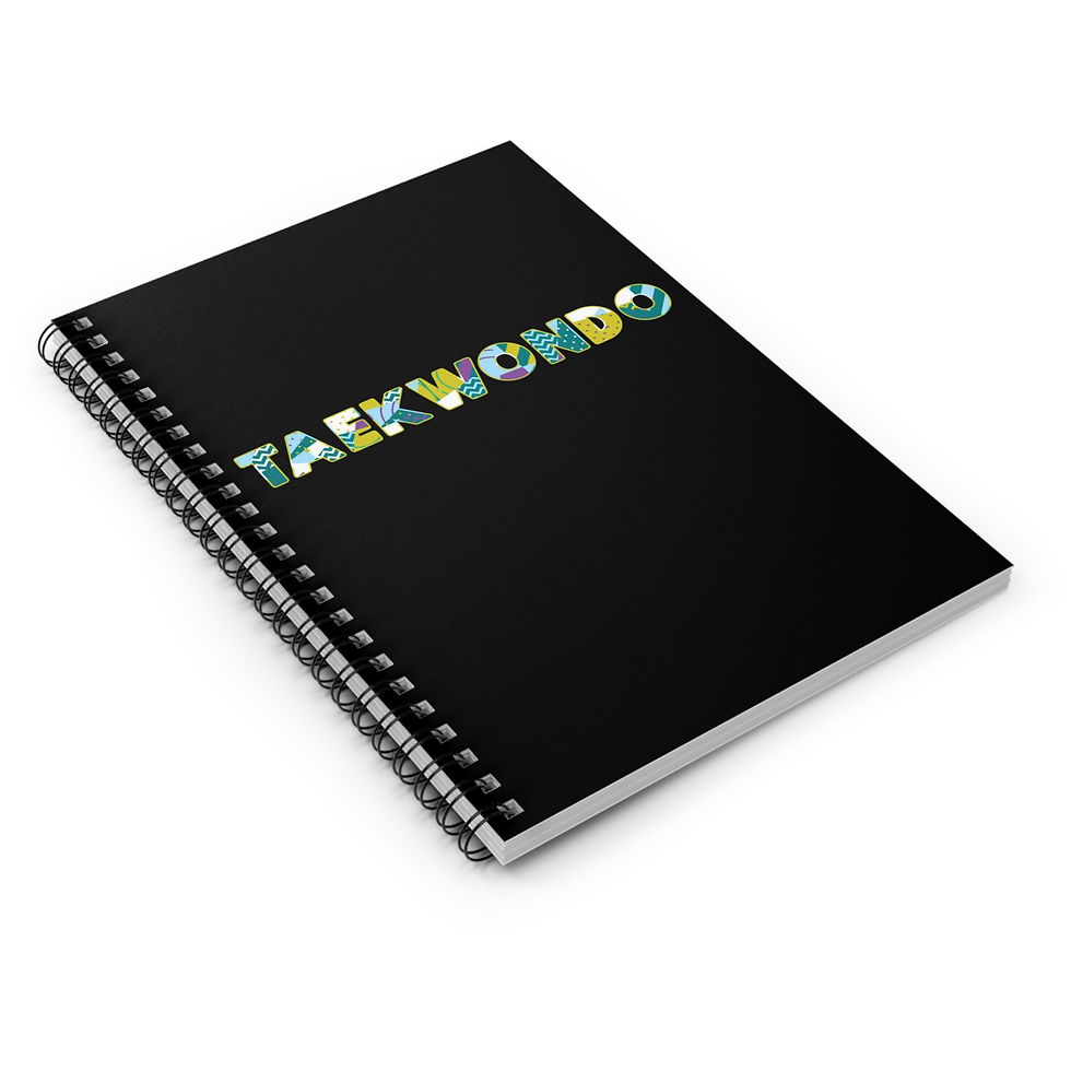 Thumbnail: Black spiral notebook with TAEKWONDO on cover