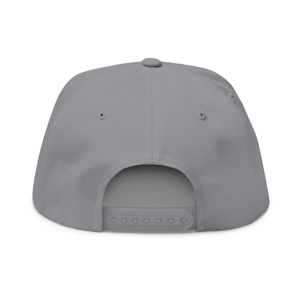 Thumbnail: Grey cap, back view with snap closure