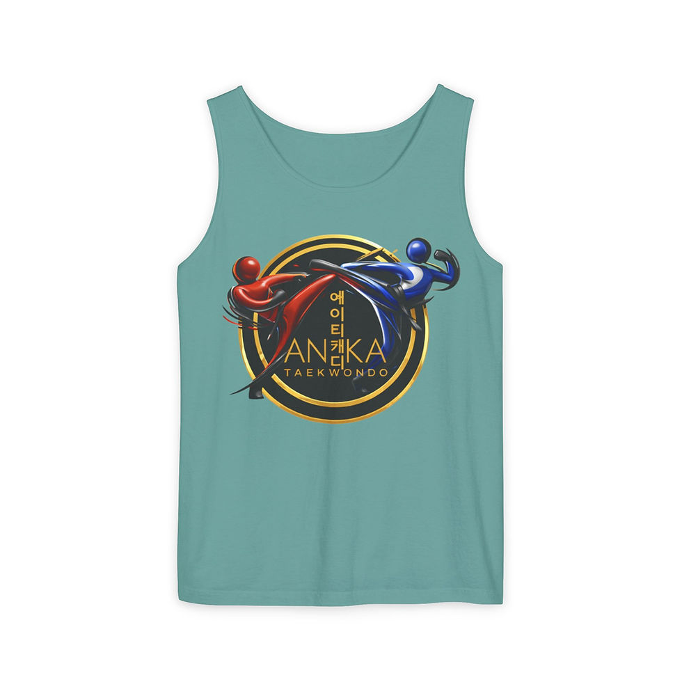 Miniature : Teal tank top with Anika Taekwondo martial arts team logo