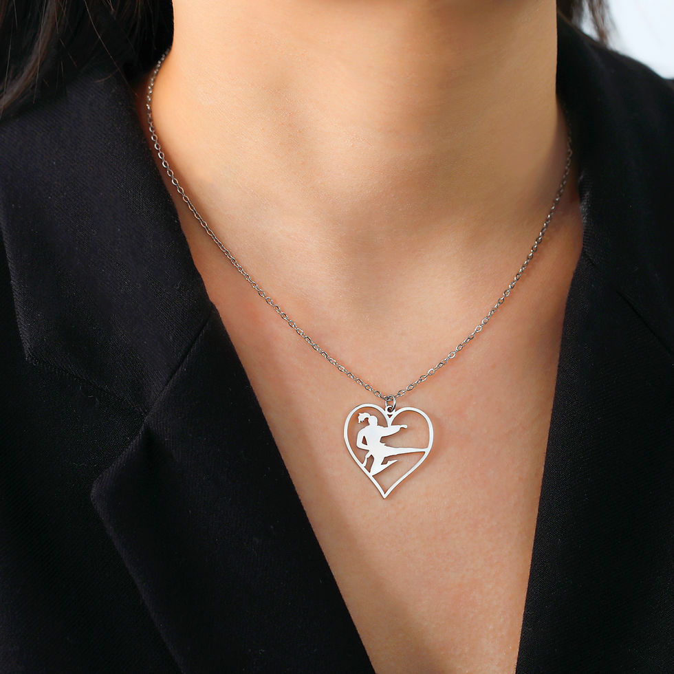 Miniature : Silver heart Tae Kwon Do necklace