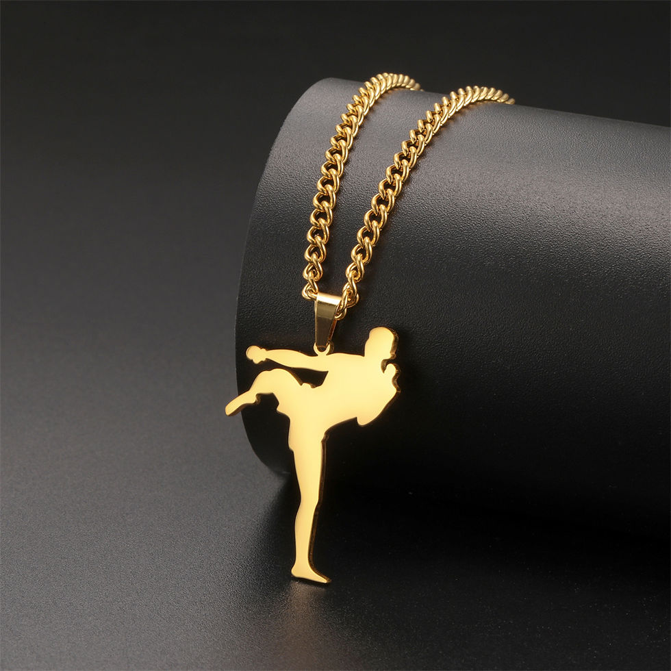 Miniature : Gold necklace with dance girl pendant