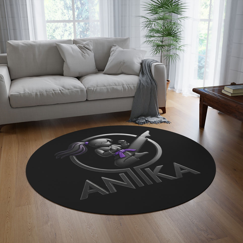Anika Tae Kwon Do martial arts mat with purple belt