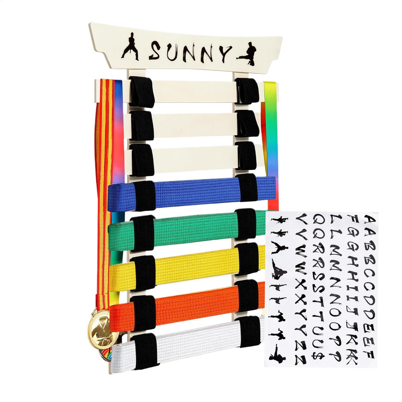 Personalized martial arts belt display for Sunny