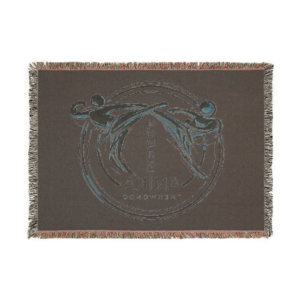 Woven blanket with martial arts design