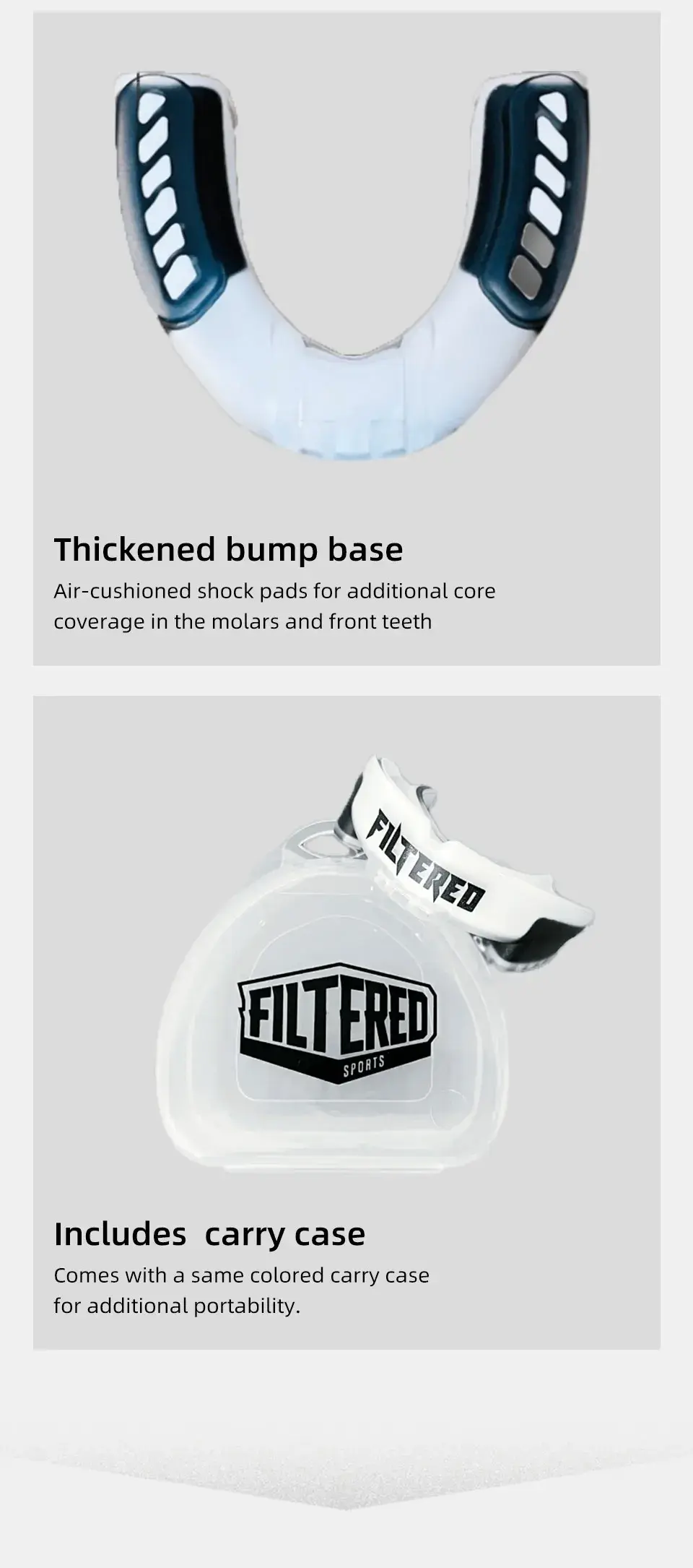 Thumbnail: Mouthguard: thickened base, FILTERED carry case.
