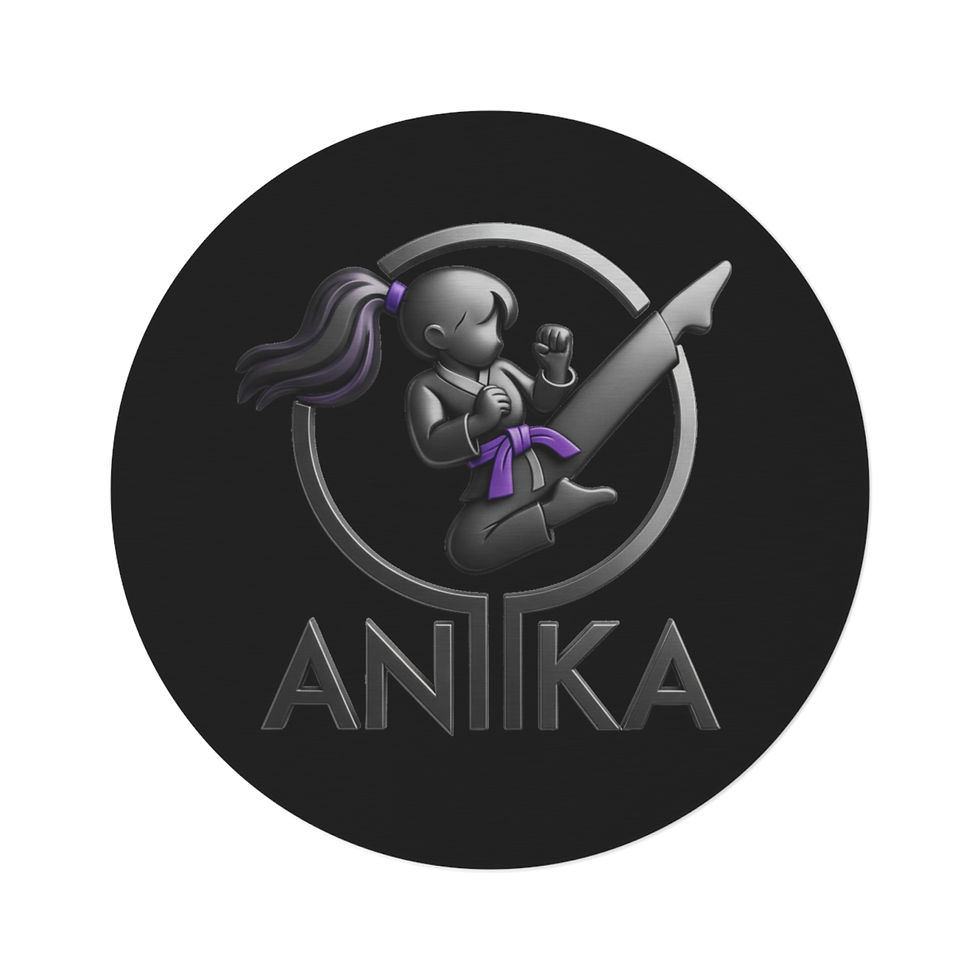 Anika Tae Kwon Do logo with purple belt