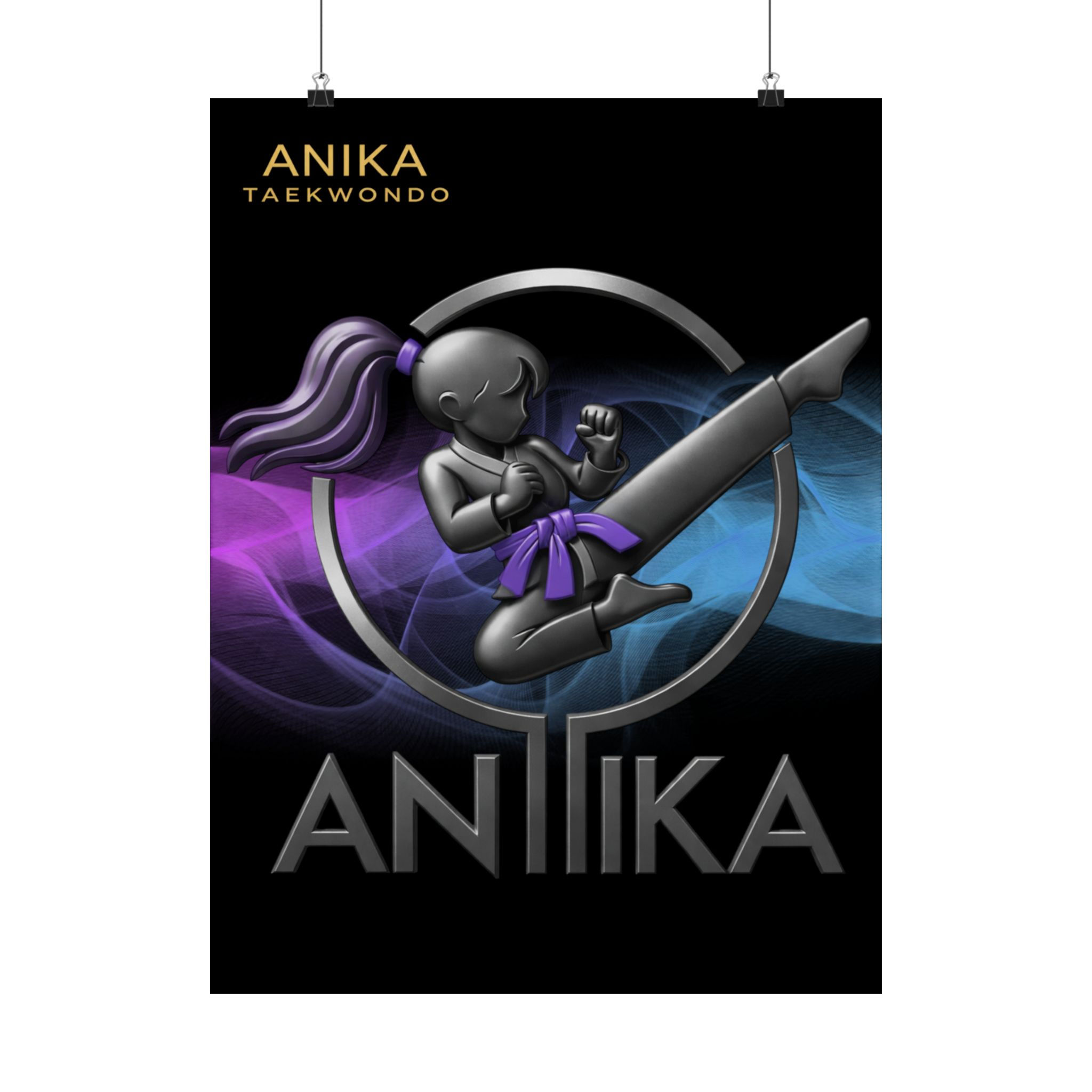 Taekwondo Poster — Personalized 'Anika' Martial Arts Print