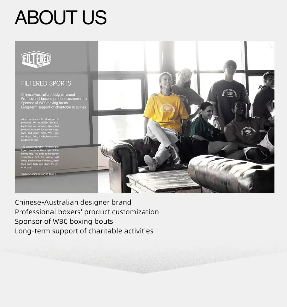 Thumbnail: About Us section with team members, company details