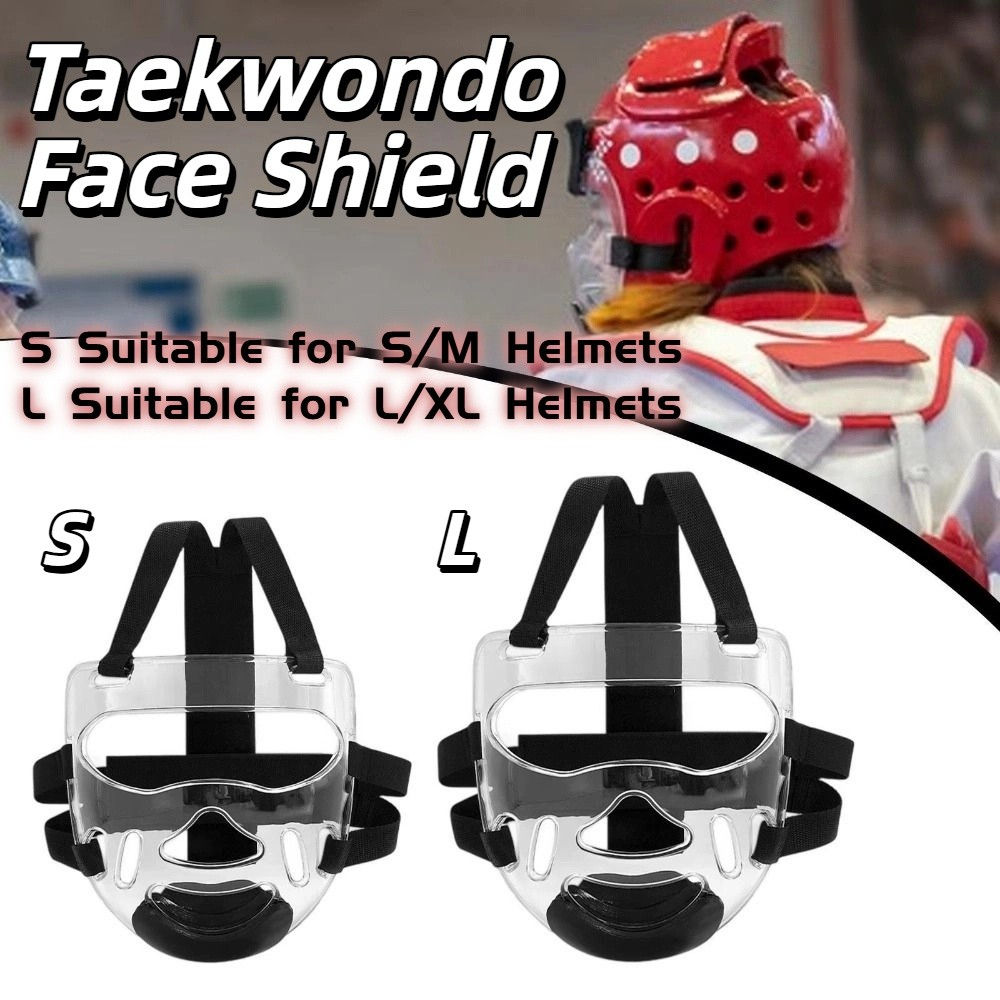 Taekwondo Face Shields: S for S/M and L for L/XL helmets