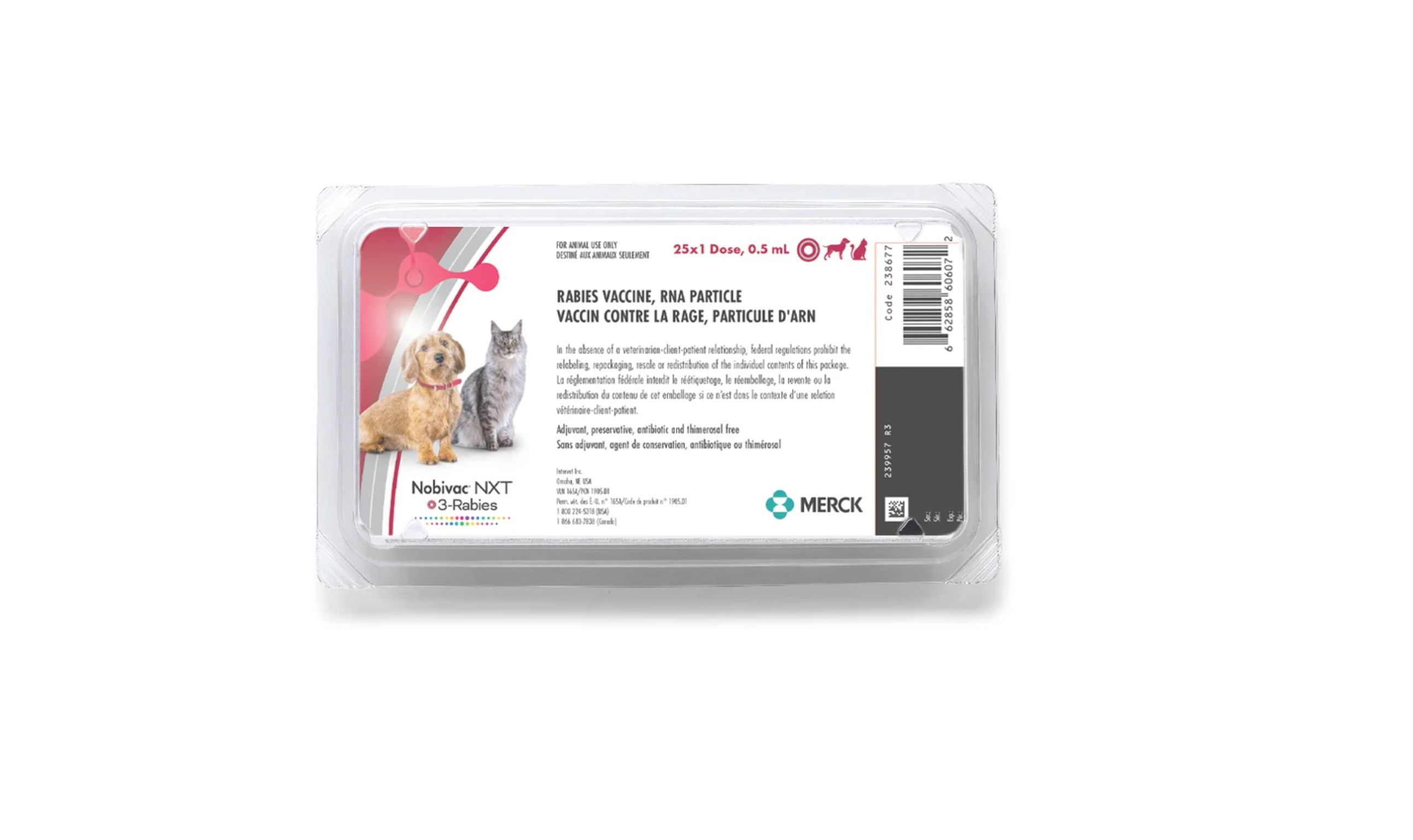 Nobivac NXT canine/feline-3 rabies