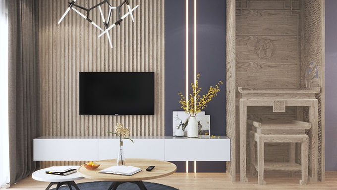 Mẫu thiết kế căn hộ 2 ngủ Hiện đại