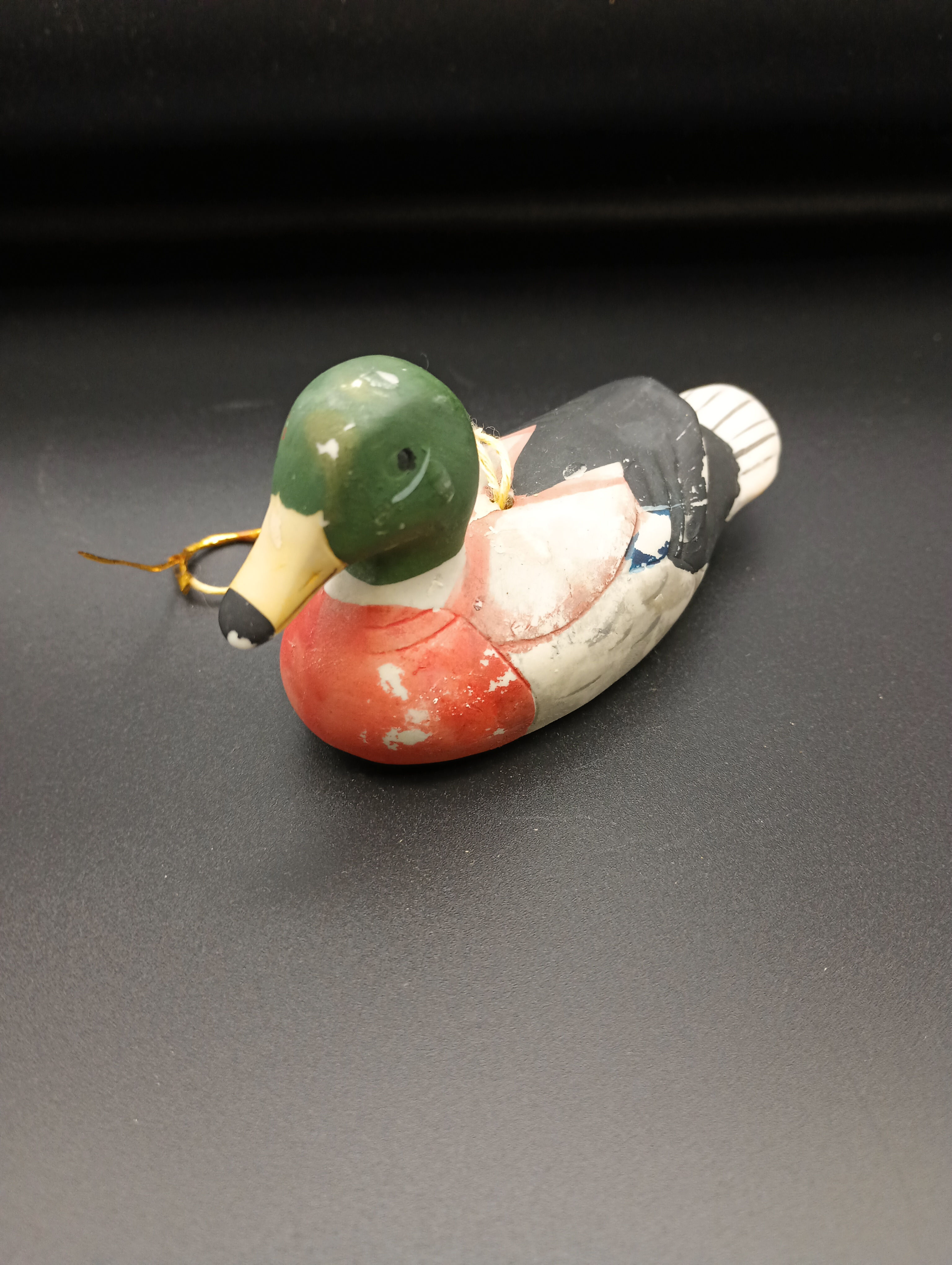 Ceramic Duck Ornament (2"h x 3 3/4"l)