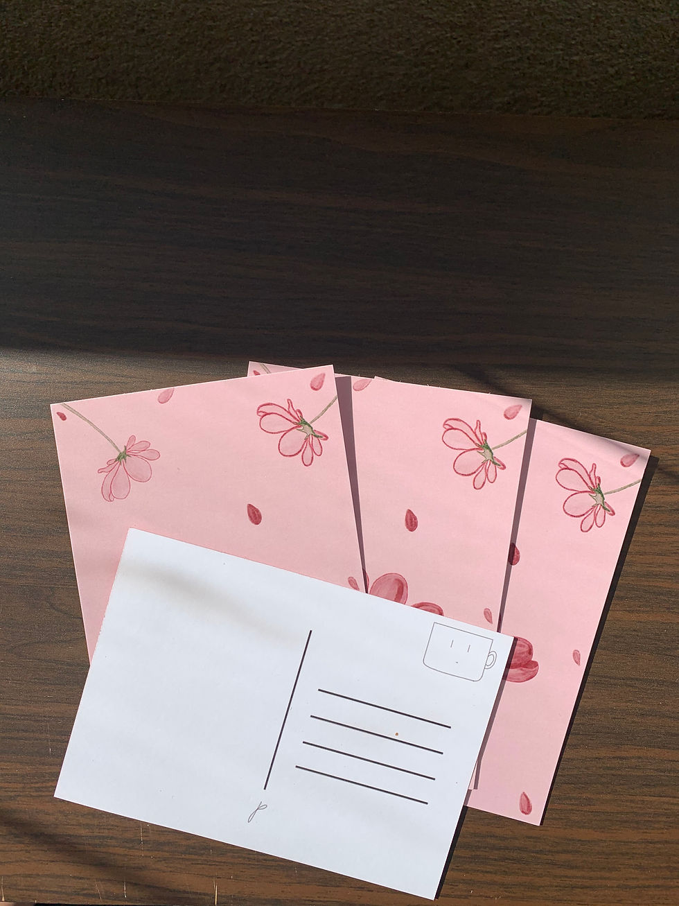 Thumbnail: Simple Flower print post card