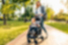 Lady pushing a pram