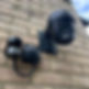 Black CCTV camera with motion sensor