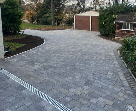 Grey paving