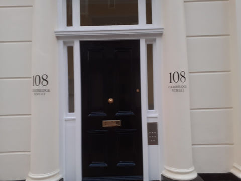 number 108: hand-painted number
