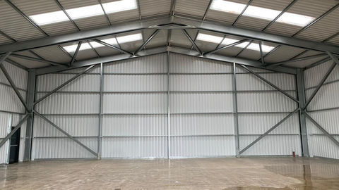 Steel work with cladding