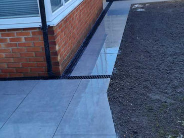 Narrow image of a new patio