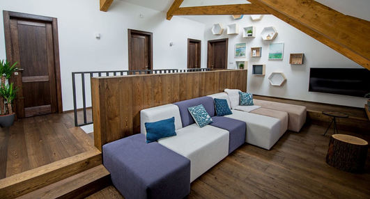 Hardwood flooring in living room